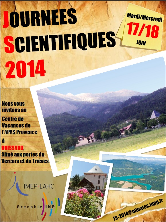 Journées Scientiques 2014-17 ET 18 jUIN 2014