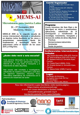 MEMS-Al Microsistemas para América Latina  21-27 Noviembre 2018-MEXICO